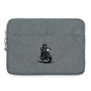 Teenager on modern café racer - Laptop bag 15" - heather grey - Front
