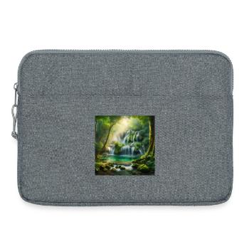 Cascade des rêves - Sacoche pour ordinateur portable 15 pouces - gris chiné - Devant