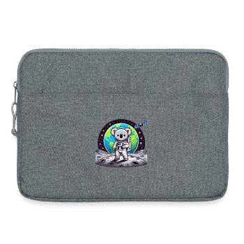 Astronaute koala sur le sol lunaire - Sacoche pour ordinateur portable 15 pouces - gris chiné - Devant