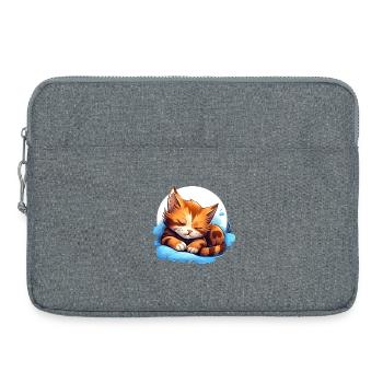 Rêve de câlins de chat sur le nuage - Chat - Sacoche pour ordinateur portable 15 pouces - gris chiné - Devant
