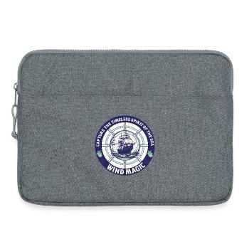 Seewindmagie – Segel der See - Laptoptasche 15" - Grau meliert - Vorne