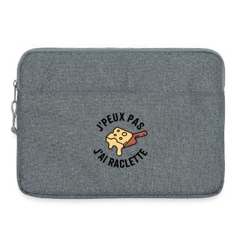 Raclette Coulée J'peux pas raclette - Sacoche pour ordinateur portable 15 pouces - gris chiné - Devant