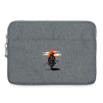 Samouraï Soleil et Sakura - Sacoche pour ordinateur portable 15 pouces - gris chiné - Devant