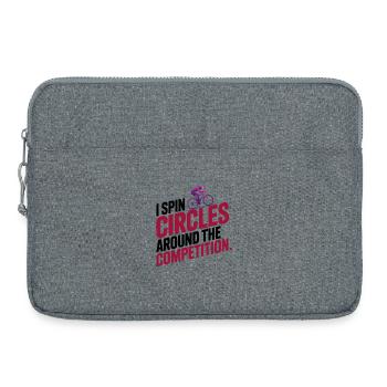 Cyclisme artistique Je tourne en rond autour de la compétition - Sacoche pour ordinateur portable 15 pouces - gris chiné - Devant
