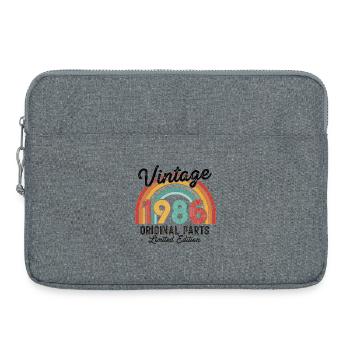 Vintage 1986 Pièces Originales 40ème Anniversaire  - Sacoche pour ordinateur portable 15 pouces - gris chiné - Devant