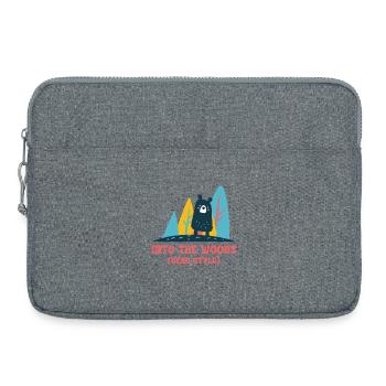 Into the Woods – Bear Style Outdoor Spruch - Laptoptasche 15" - Grau meliert - Vorne