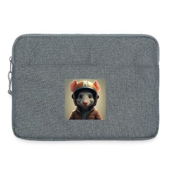le petit rat motard - Sacoche pour ordinateur portable 15 pouces - gris chiné - Devant