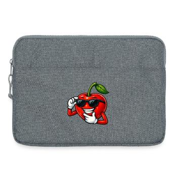 Dessin dessiné de bande dessinée Cherry Cartoon Fruit Design - Sacoche pour ordinateur portable 15 pouces - gris chiné - Devant