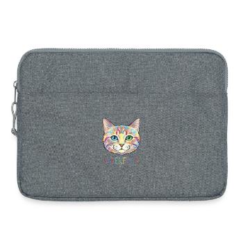 Colorful Cat Doodle Art Kawaii - Laptop bag 15" - heather grey - Front