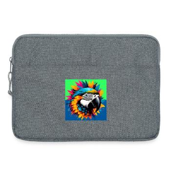 perroquet - Sacoche pour ordinateur portable 15 pouces - gris chiné - Devant