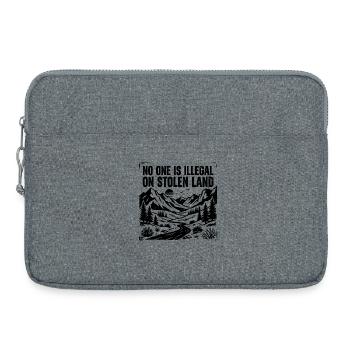 No one is illegal on stolen land - Laptop bag 15" - heather grey - Front