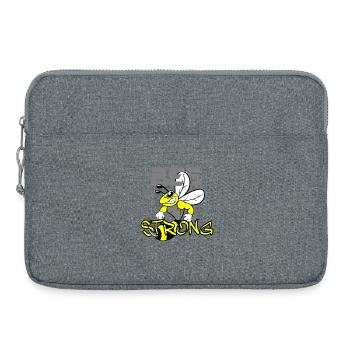 BEE STRONG Biene - Laptop bag 15" - heather grey - Front