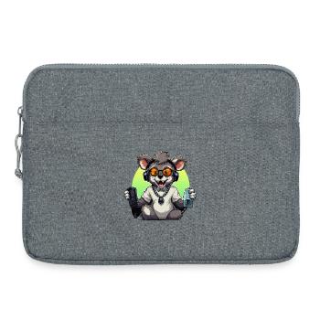 Gamer Koala mit Headset - Laptoptasche 15" - Grau meliert - Vorne