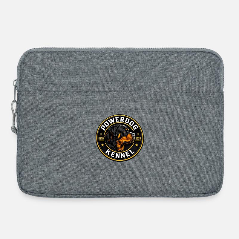 PowerDog Rottweiler Kennel Emblem - Laptoptasche 15" - Grau meliert