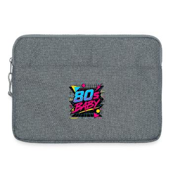 Baby Neon Rétro des années 80 - Sacoche pour ordinateur portable 15 pouces - gris chiné - Devant