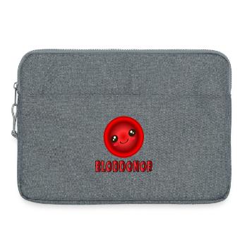 Blood donor - Laptop bag 15" - heather grey - Front