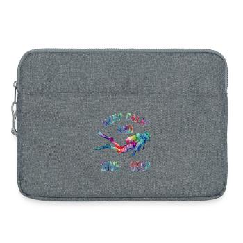 Colorful Dive Saying - Laptop bag 15" - heather grey - Front
