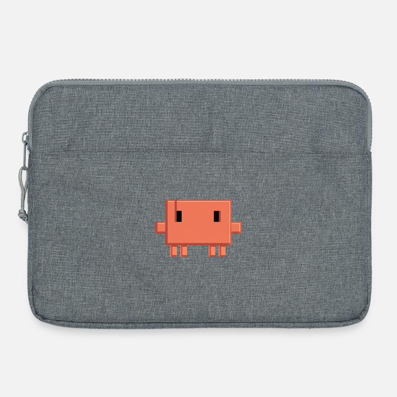 Claude Code Pixel AI Mascot Dev Sticker - Sacoche pour ordinateur portable 15 pouces - gris chiné