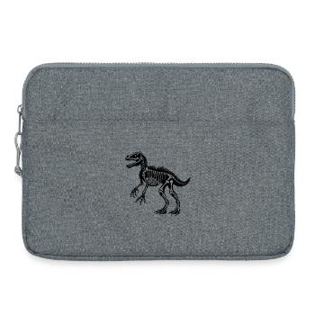 Squelette de dinosaure - Sacoche pour ordinateur portable 15 pouces - gris chiné - Devant