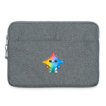 Süßer Gemini-Star-Maskottchen-Aufkleber - Laptoptasche 15" - Grau meliert - Vorne