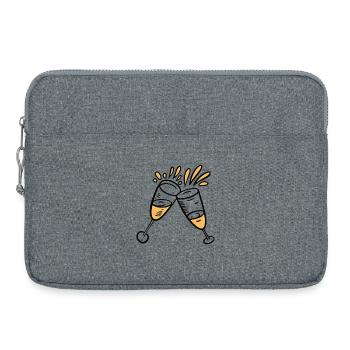 Anstoßen mit Sektgläsern für Feierlichkeiten - Laptoptasche 15" - Grau meliert - Vorne