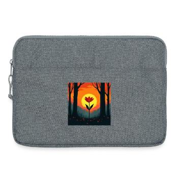 Sonnenrose im Wald - Laptoptasche 15" - Grau meliert - Vorne