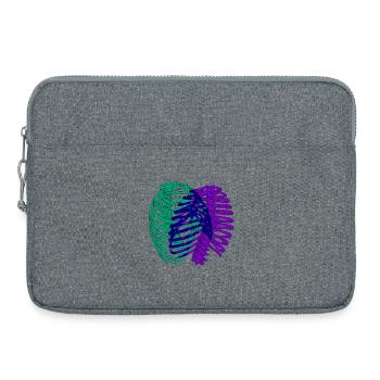 Dual chromatic ribcage - Laptop bag 15" - heather grey - Front