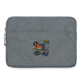 Design rétro vintage classique - Sacoche pour ordinateur portable 15 pouces - gris chiné - Devant