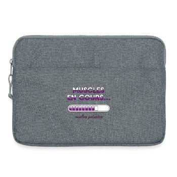 cadeau musculation Muscles en cours veuillez  - Sacoche pour ordinateur portable 15 pouces - gris chiné - Devant