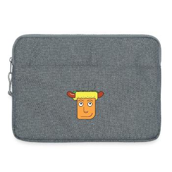 Franken-Bun: The Hot Dog Head Cartoon - Laptop bag 15" - heather grey - Front
