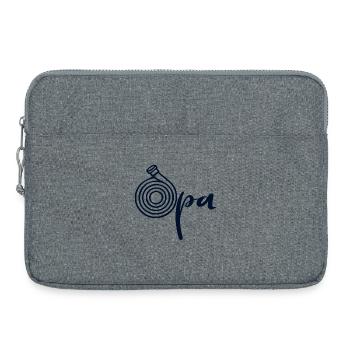Wasserschlauch Opa - Laptoptasche 15" - Grau meliert - Vorne