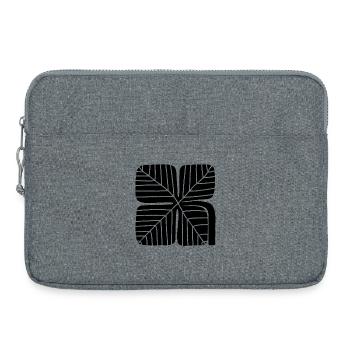 Bold Lucky Clover Linocut Design - Laptoptasche 15" - Grau meliert - Vorne