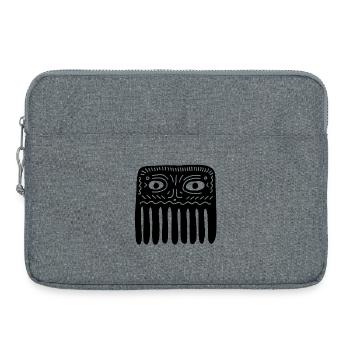 Graphique du Masque spirituel Gardien Ancien - Sacoche pour ordinateur portable 15 pouces - gris chiné - Devant
