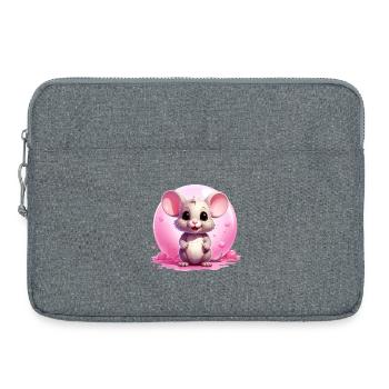 Niedliche Maus - Laptoptasche 15" - Grau meliert - Vorne