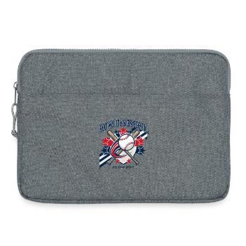 Red White Baseball All Star Spirit - Laptop bag 15" - heather grey - Front