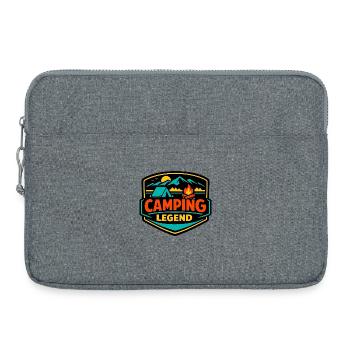 Insigne de Légende du Camping - Sacoche pour ordinateur portable 15 pouces - gris chiné - Devant