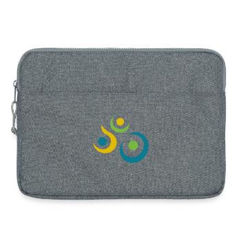 Yoga design_8 - Laptop bag 15" - heather grey - Front