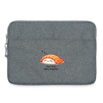 Schlafendes Kawaii Sushi: Just Five More Minutes - Laptoptasche 15" - Grau meliert - Vorne