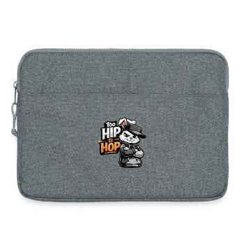 Hip Hop Bunny - Sacoche pour ordinateur portable 15 pouces - gris chiné - Devant