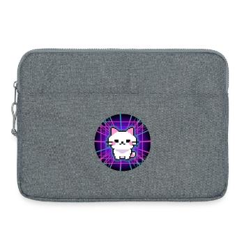 Neon Pixel Pets – Ambiances de glitch pour les joueurs - Sacoche pour ordinateur portable 15 pouces - gris chiné - Devant