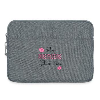 Fêtes des mères - Sacoche pour ordinateur portable 15 pouces - gris chiné - Devant