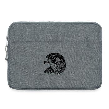 Tête de faucon - Sacoche pour ordinateur portable 15 pouces - gris chiné - Devant