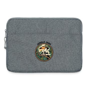 Toucan Jungle jammet Bongo-Schlagzeuger Retro - Laptoptasche 15" - Grau meliert - Vorne