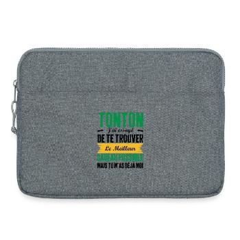 Meilleurs tontons cadeau pour tonton  - Sacoche pour ordinateur portable 15 pouces - gris chiné - Devant