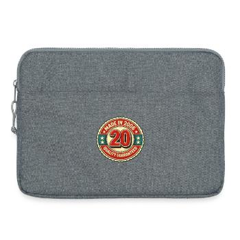 Vintage 2006 Jubiläumsbadge 20 - Laptoptasche 15" - Grau meliert - Vorne