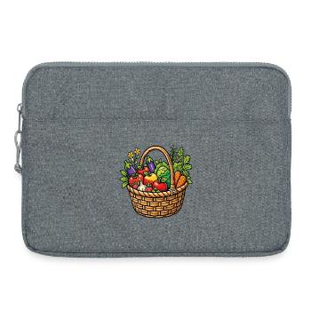 Organic vegetable garden basket - Laptop bag 15" - heather grey - Front