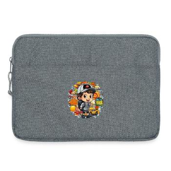 Explorateur d’aventure culinaire - Sacoche pour ordinateur portable 15 pouces - gris chiné - Devant