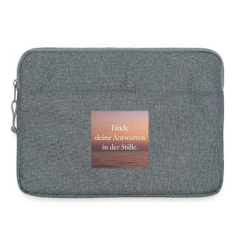 Antworten in der Stille - Laptoptasche 15" - Grau meliert - Vorne