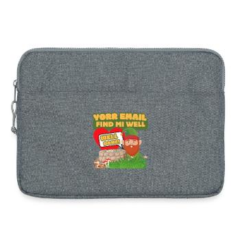Yorr Email Find Mi Well - Gnome Humour - Laptop bag 15" - heather grey - Front