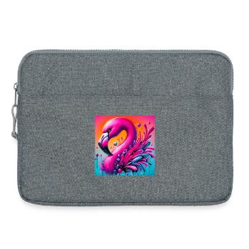 Flamant - Sacoche pour ordinateur portable 15 pouces - gris chiné - Devant